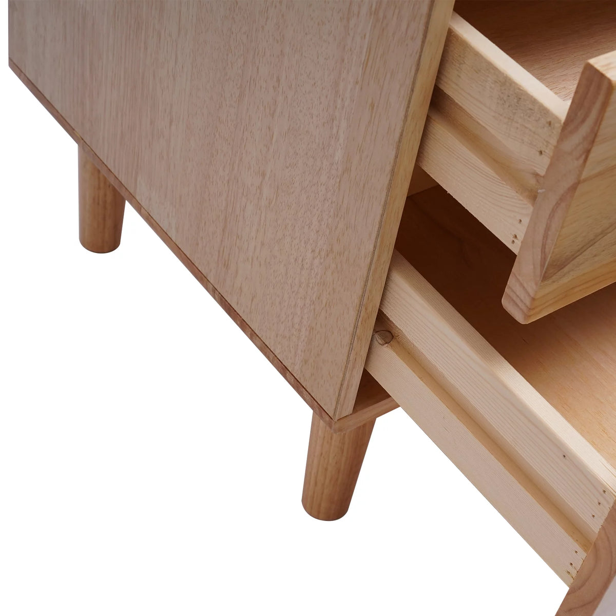 Mid Century Modern 2 Drawer Wood Nightstands D1967