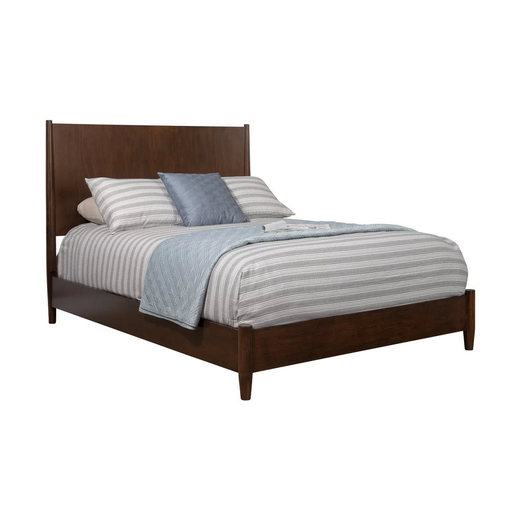Gray Wood Full Size Panel Bed A160