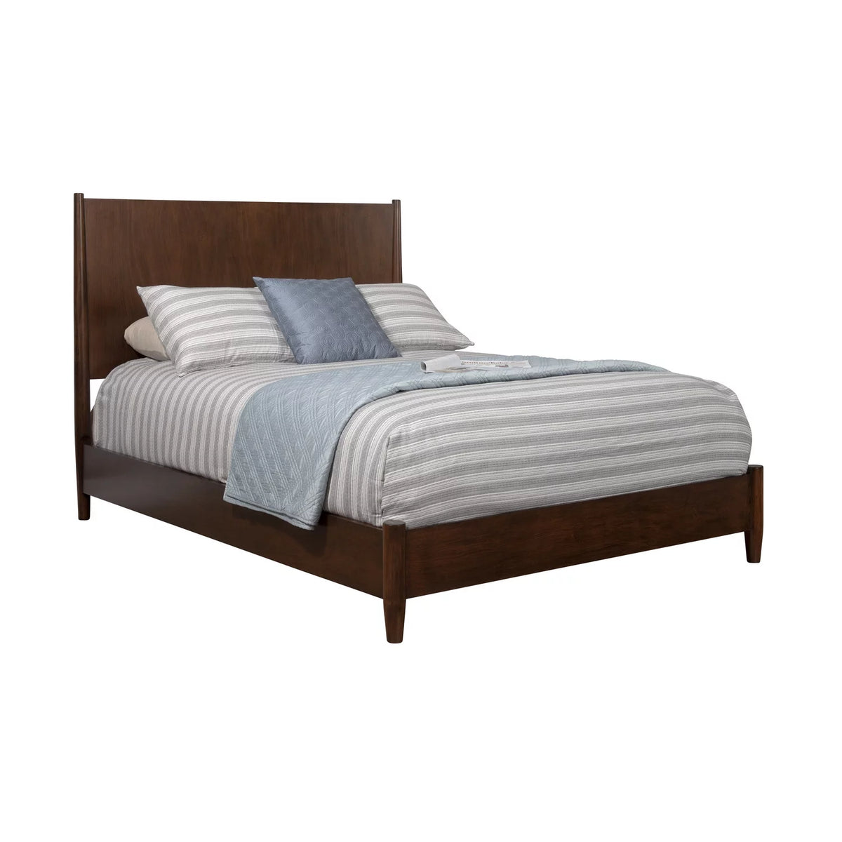Gray Wood Full Size Panel Bed A160