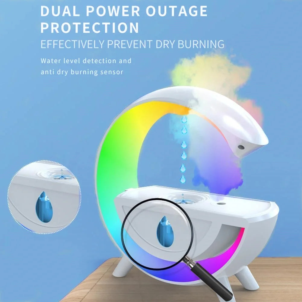 USB Charging 350ML Humidifier with 7 Colors Light J651