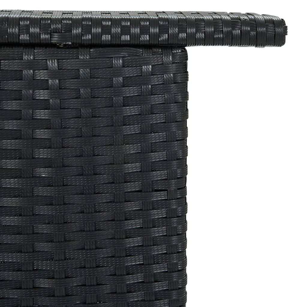 Black Poly Rattan 2-Tier Bar Table L9176