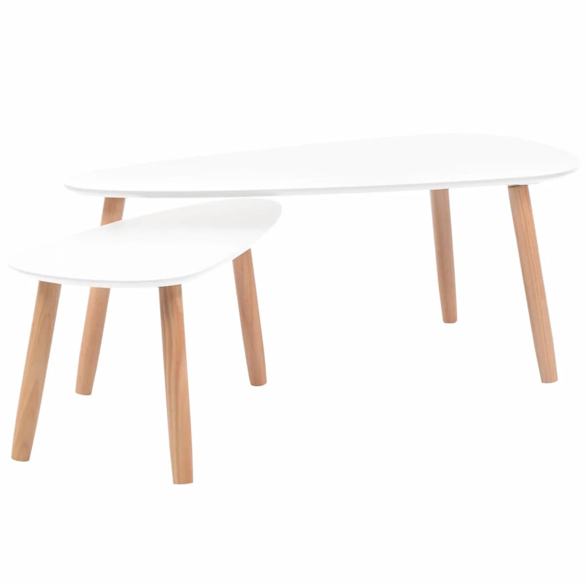2 Piece Coffee Table Set White G871