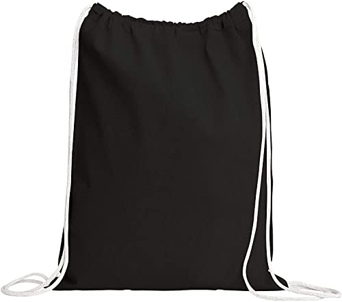 12 Pack Cotton Canvas Drawstring Backpack Bags N482620