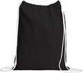 12 Pack Cotton Canvas Drawstring Backpack Bags N482620