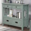 36'' Pine Wood Console Table with 4 Drawers G81484