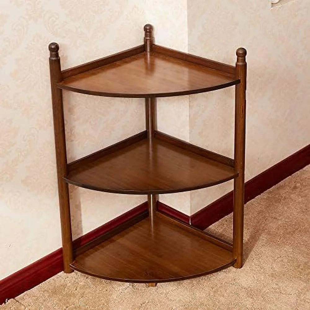 3 Tier Bamboo Corner Shelf 29 Inch V3813