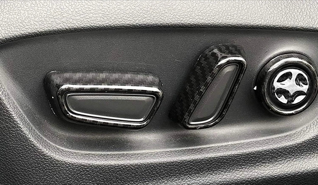 Seat Adjustment Knob Switch Buttons Cover Trim Carbon Fiber Pattern B1599