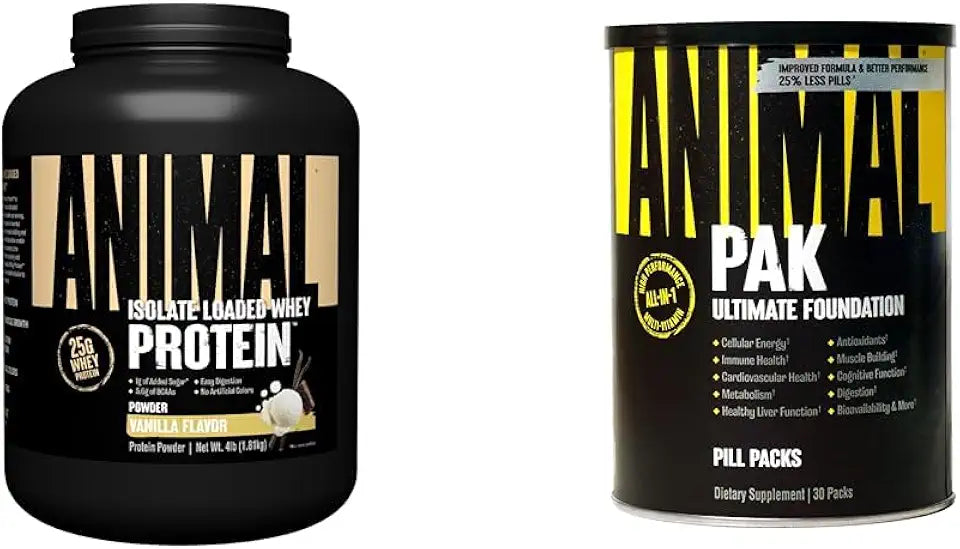 Whey Protein Powder 4 Pound Vitamin & Supplement Pack 30 Count F6882