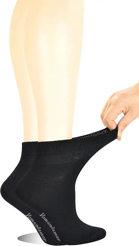 Non-binding Seamless Bamboo Ankle Socks, 5 Pairs G813
