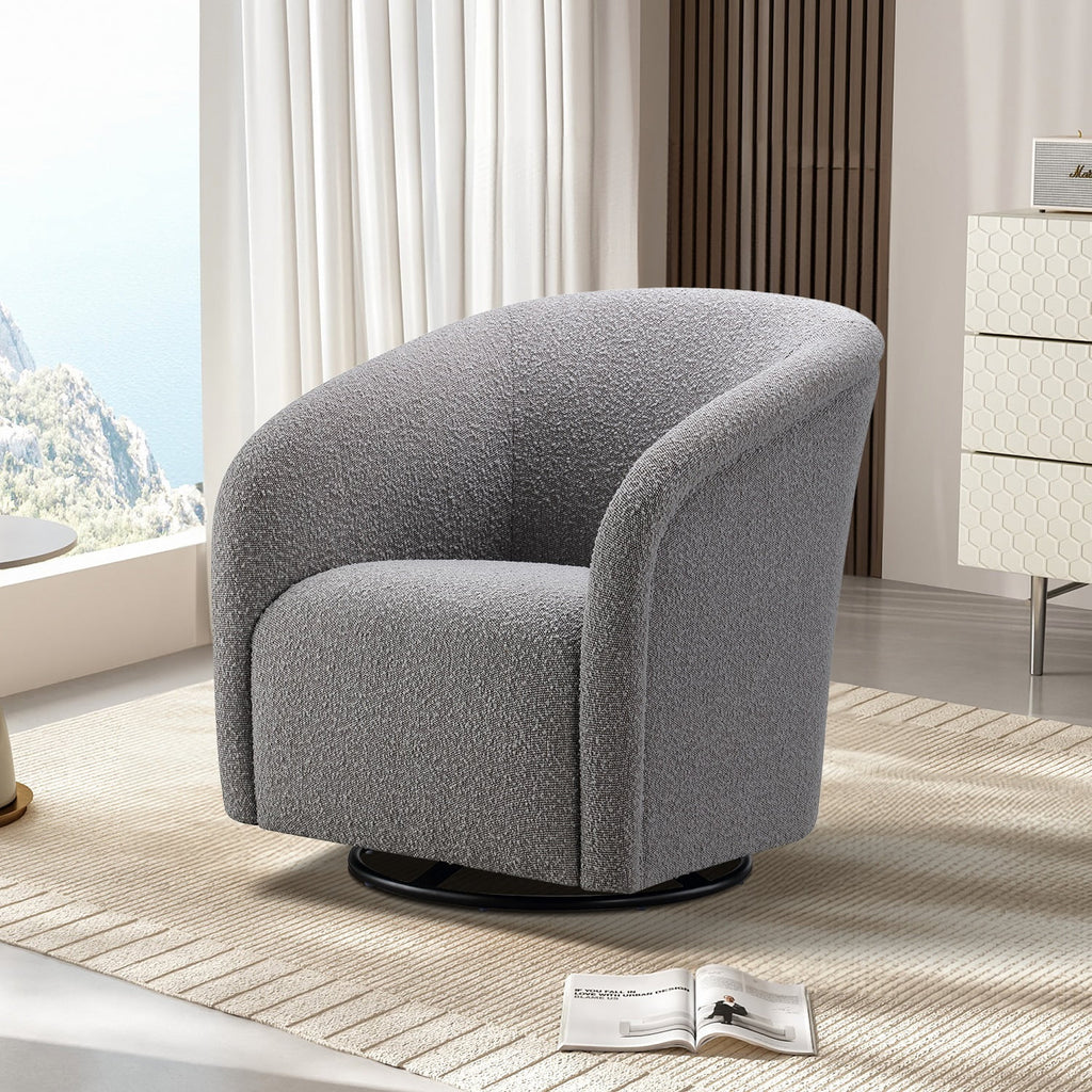 Dark Grey Polyester Loveseat with Side Bags O7678