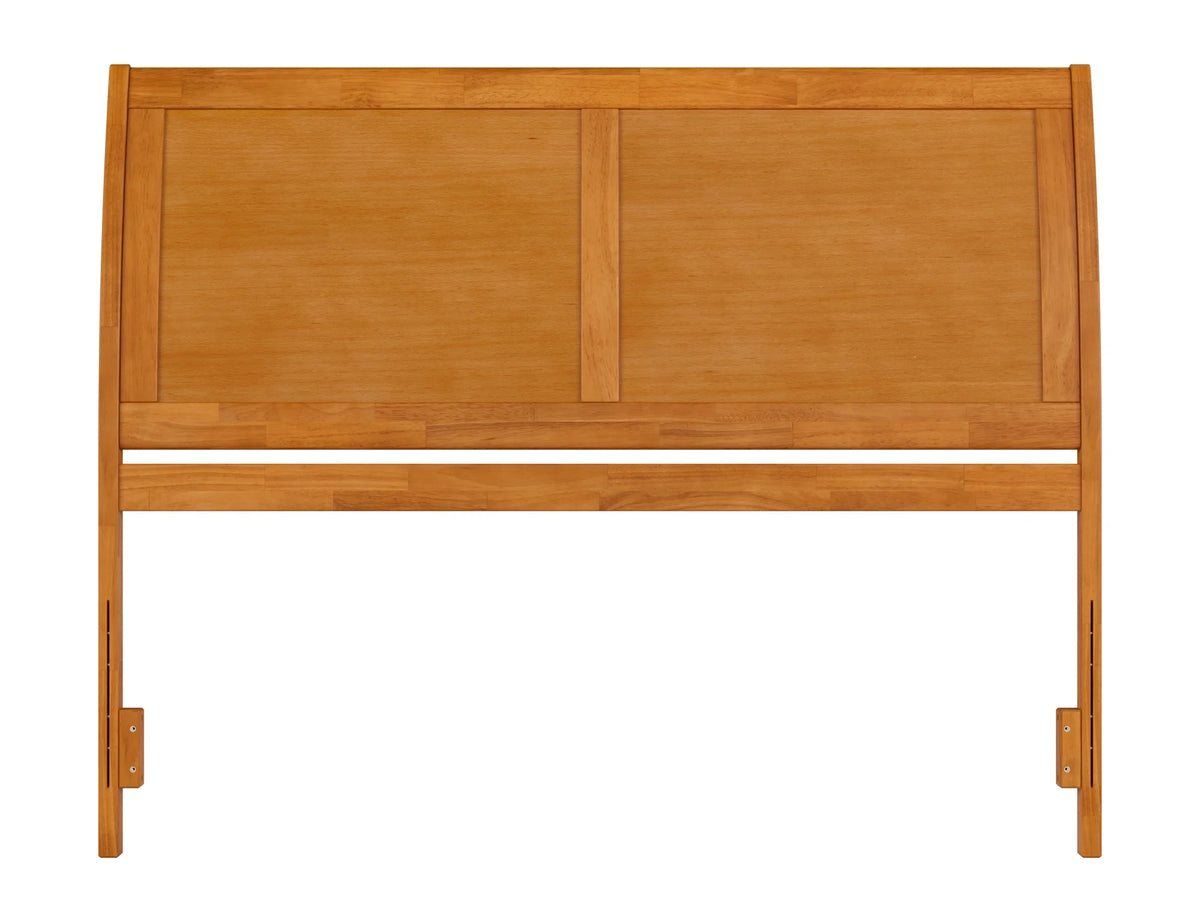 Queen Sleigh Solid Wood Panel Headboard with Attachable Charger S272