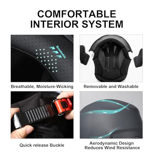 Full Face Motorcycle Helmet with Tinted and Clear Visor X5617