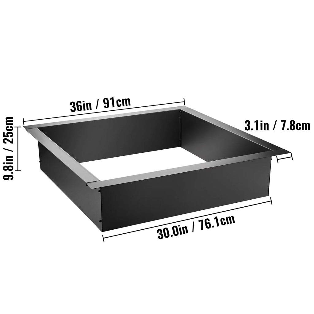 30" Square Heavy Duty Steel Fire Pit Ring K4390