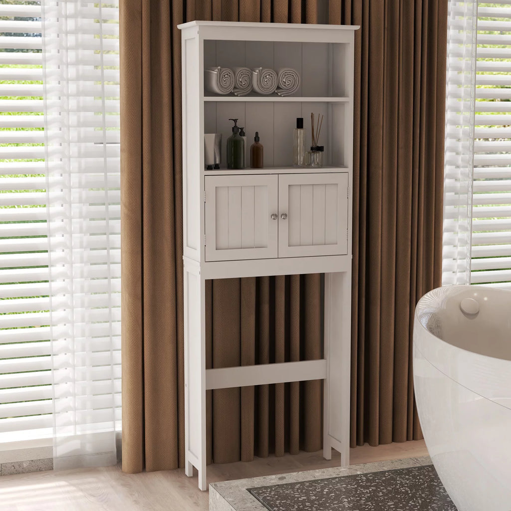 Wood Over The Toilet 2-Tier Storage Cabinet, White U99502