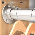 Adjustable Closet Rod 48-84 inch and Socket Set Satin Nickel C69230