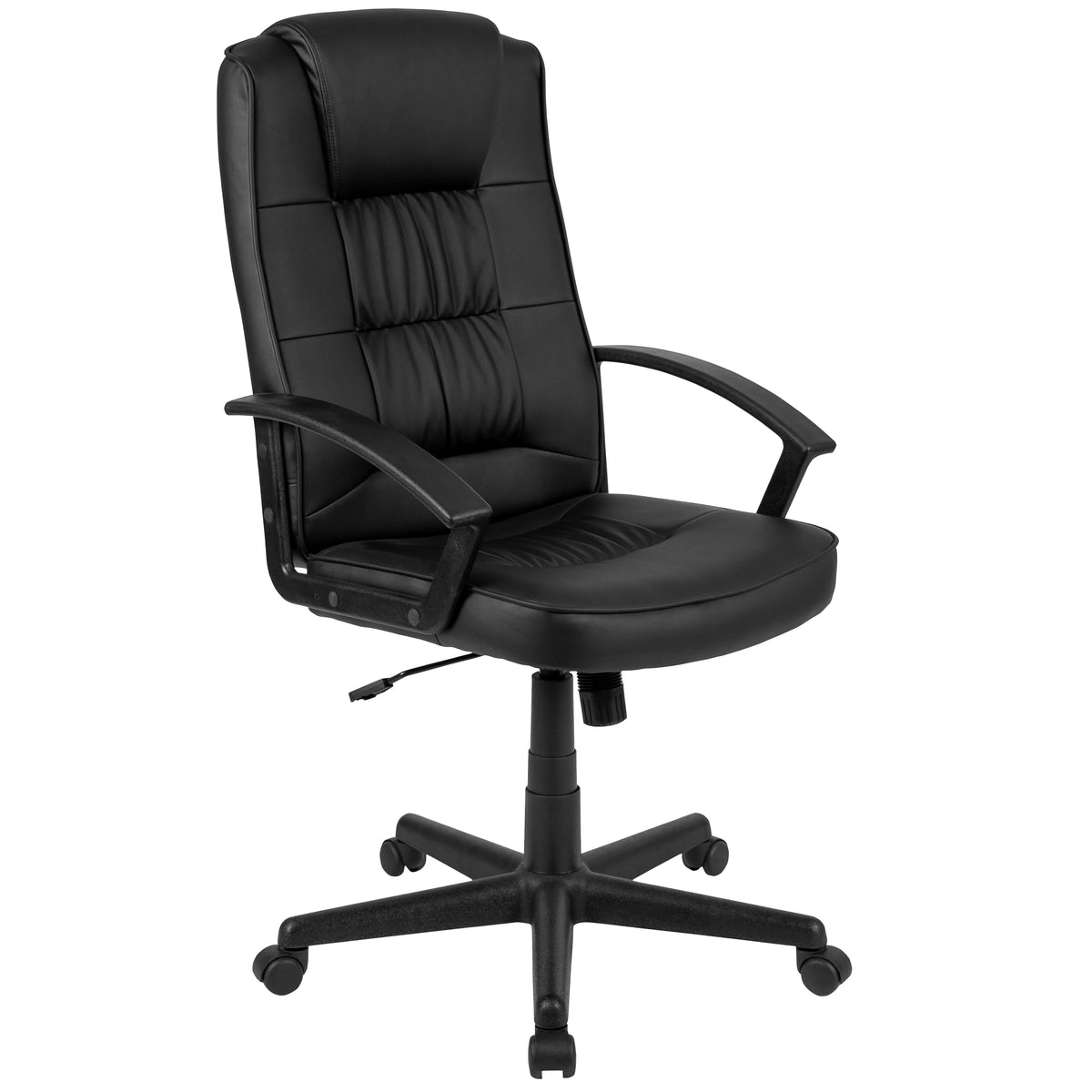 Black High Back Task Office Chair with Arms Y525