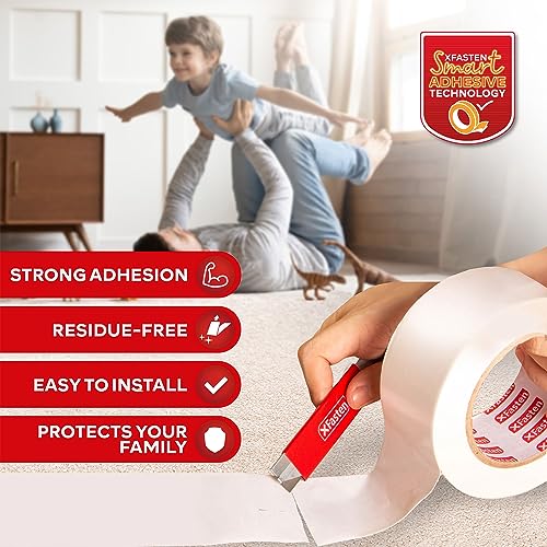 Double Sided Carpet Tape 2 Inch x 30 Yards Residue-Free T15165