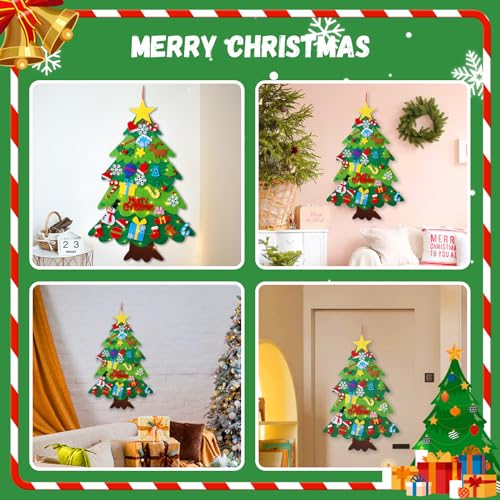 Felt Christmas Tree with 34 Ornaments I486