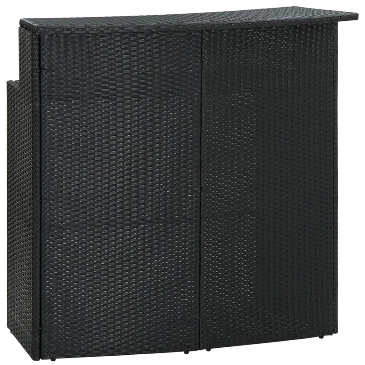 Black Poly Rattan 2-Tier Bar Table L9176
