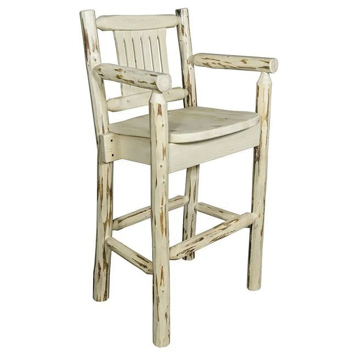 Captains Barstool Clear Lacquer Finish T19192
