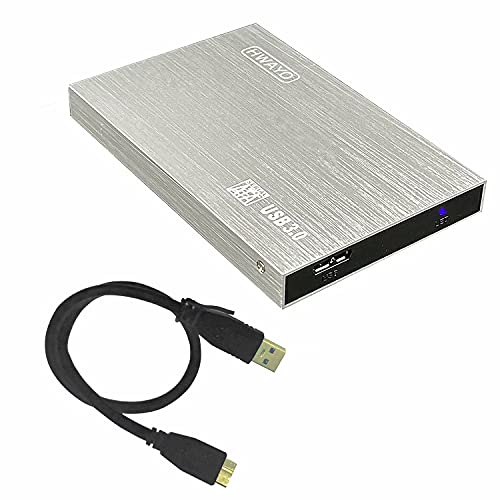 1TB Ultra Slim Portable External Hard Drive USB3.0 Silver C84391