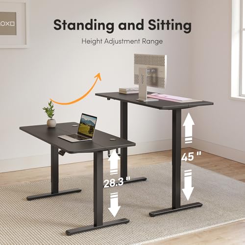 Electric Standing Desk Adjustable Height 40 x 24 Inch Black I6574