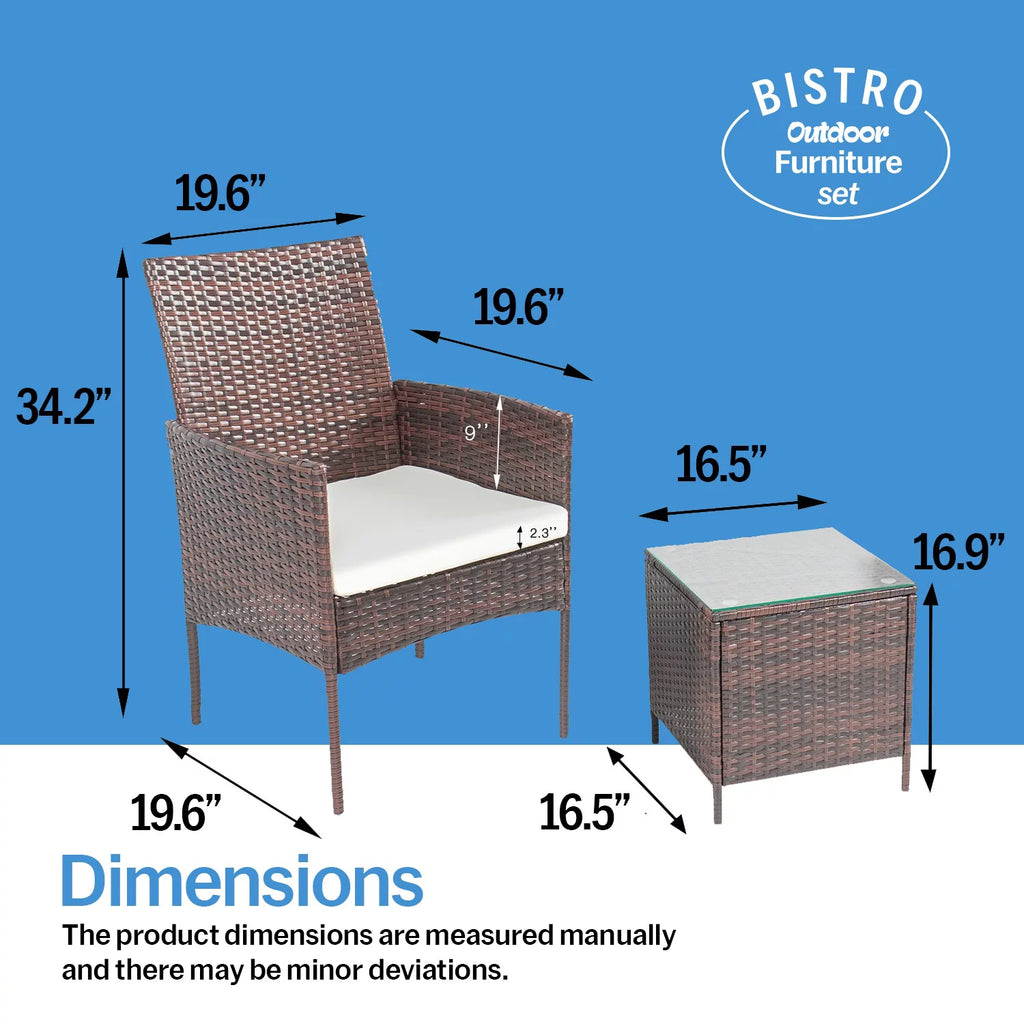 3 Piece Rattan Outdoor Furniture Set M11613