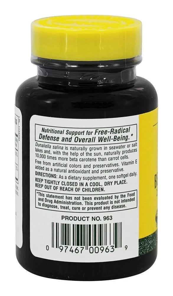 Natural Beta Carotene 25000 IU 90 Softgels X28072