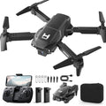 Mini Drone with Camera, 1080P WiFi FPV, Foldable, 2 Batteries, Black I7007