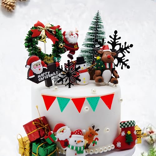 28 PCS Christmas Cake Decoration D2453