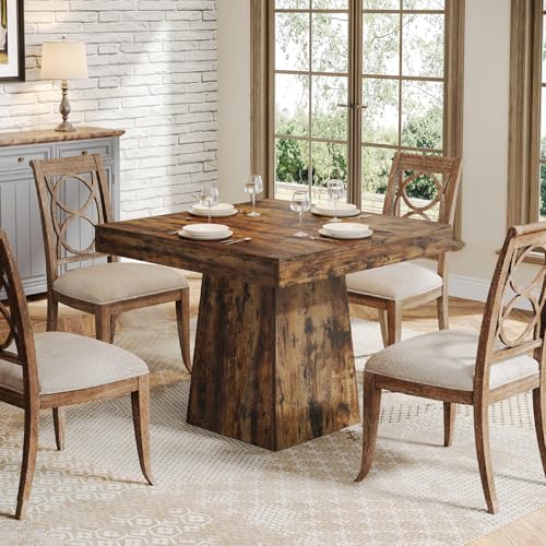 Square Dining Table for 4, 31.5-Inch Pedestal Base Table Z552