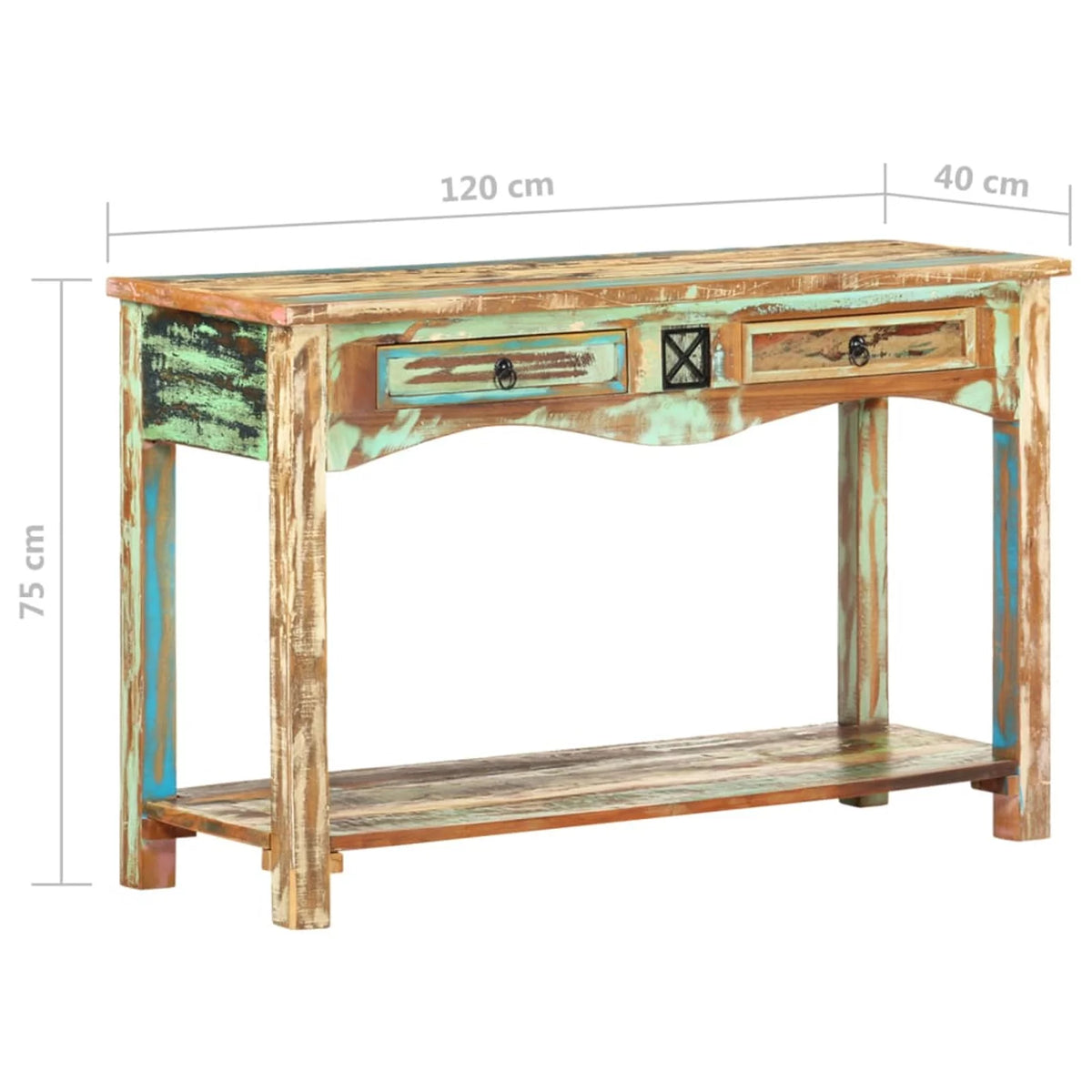 Console Table Solid Reclaimed Wood J176578