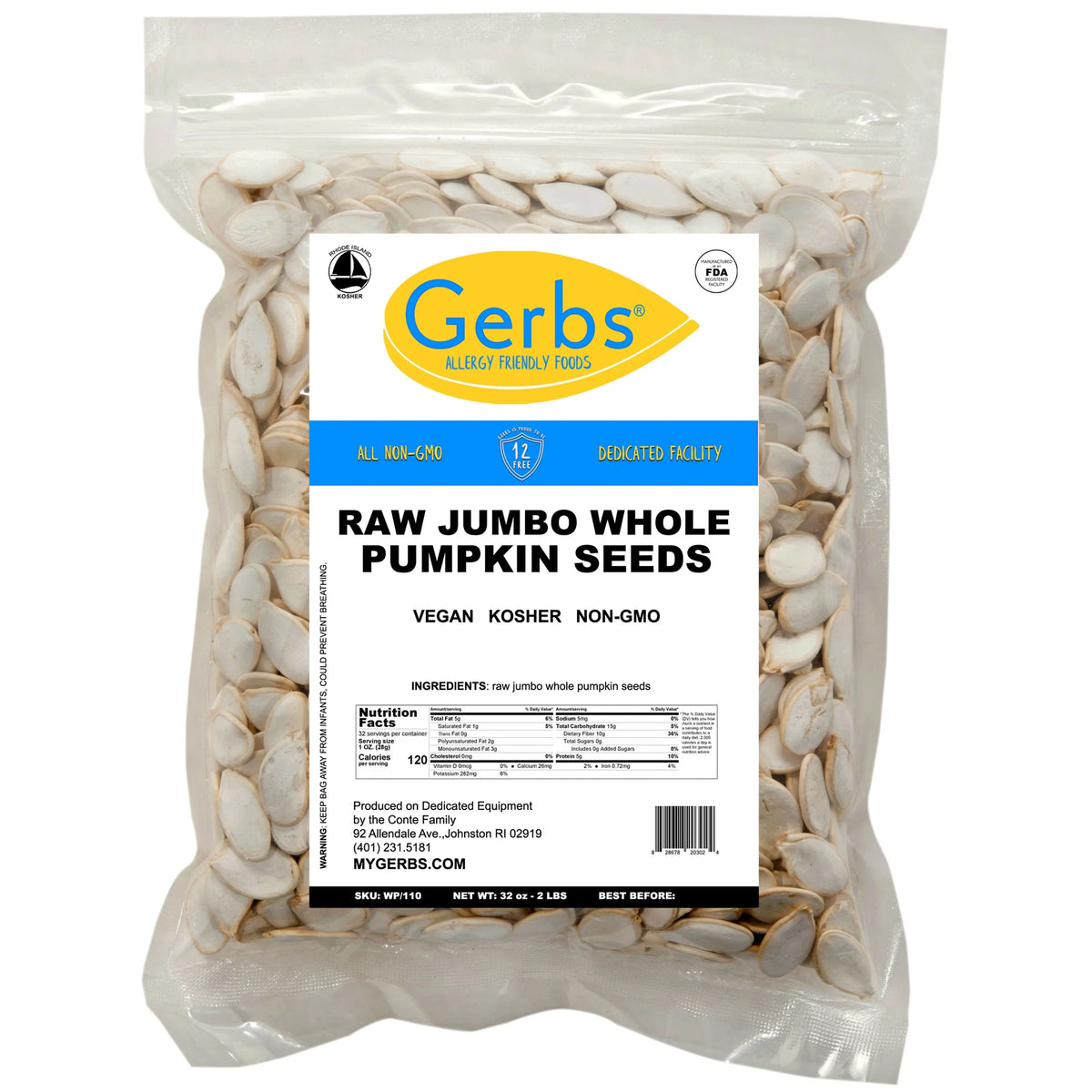 Raw Pumpkin Seeds In Shell 2 LBS V996