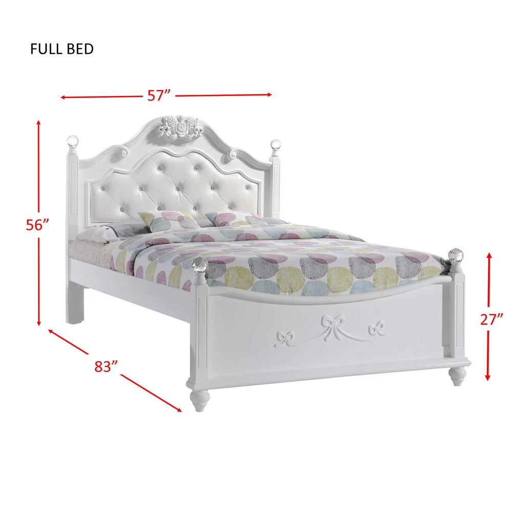 White 6 Piece Full Bedroom Set M464