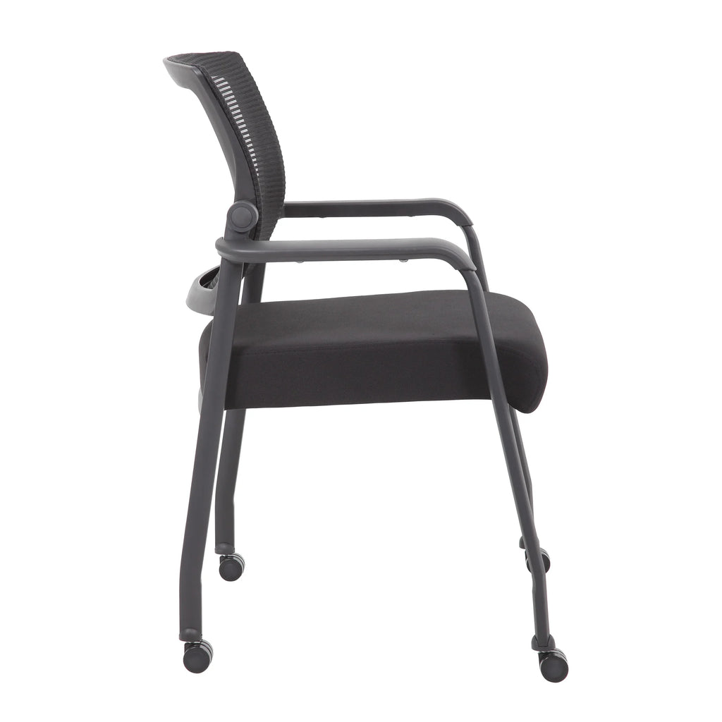 42" Round Table & 4 Mesh Guest Chair with Casters U678