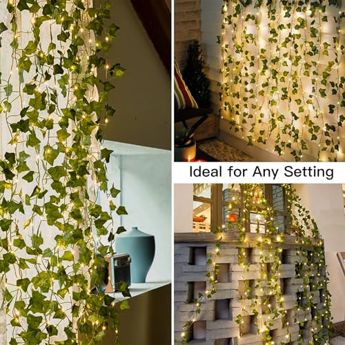 200 LED 6.5ft x 6.5ft Pothos Fairy Curtain Lights with Remote Warm White M8137