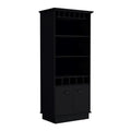 Black Manufactured Wood Bar Cabinet U73388
