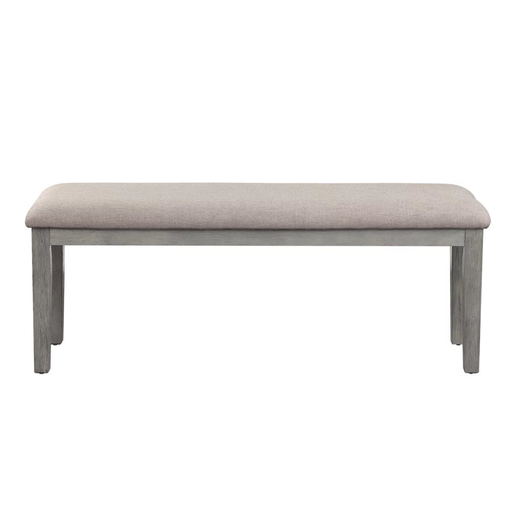 Gray Fabric Upholstered Wooden Bench S2234