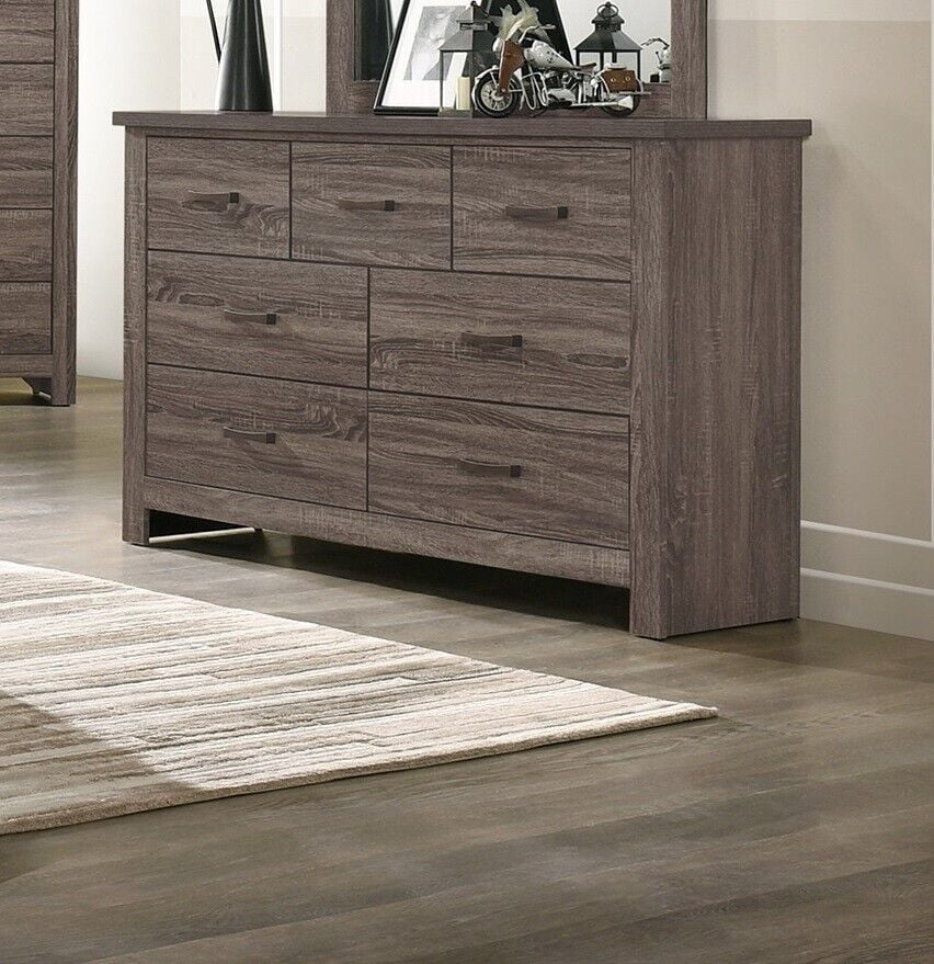 Eastern King Size 4pc Wooden Bedroom Set with Dresser Mirror Nightstand M3279