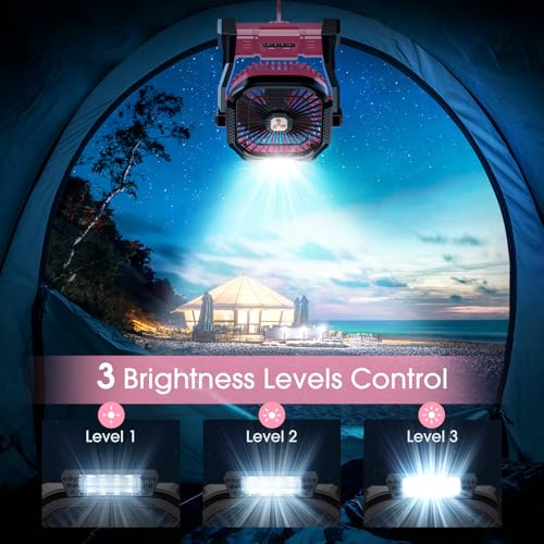 Portable Rechargeable Fan with LED Lantern Q633199