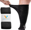 Black Large Non Binding Seamless Toe Diabetic Socks H12774