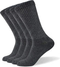 Loose Diabetic Crew Socks, Non-Binding Top, Seamless Toe, 4 Pairs V353