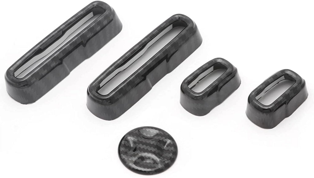 Seat Adjustment Knob Switch Buttons Cover Trim Carbon Fiber Pattern B1599