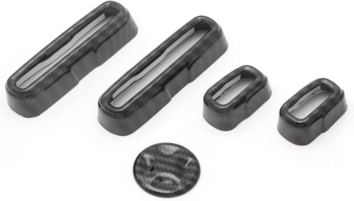 Seat Adjustment Knob Switch Buttons Cover Trim Carbon Fiber Pattern B1599