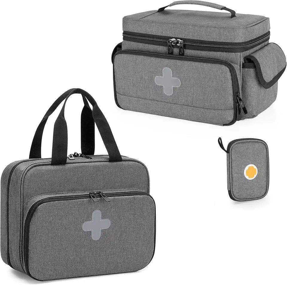 Lockable Medicine Storage Bag with Zippered Pouches R875720