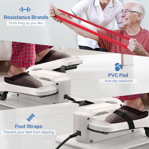 Electric Under Desk Elliptical Machine with Remote Control, 15 Adjustable Speeds N7641