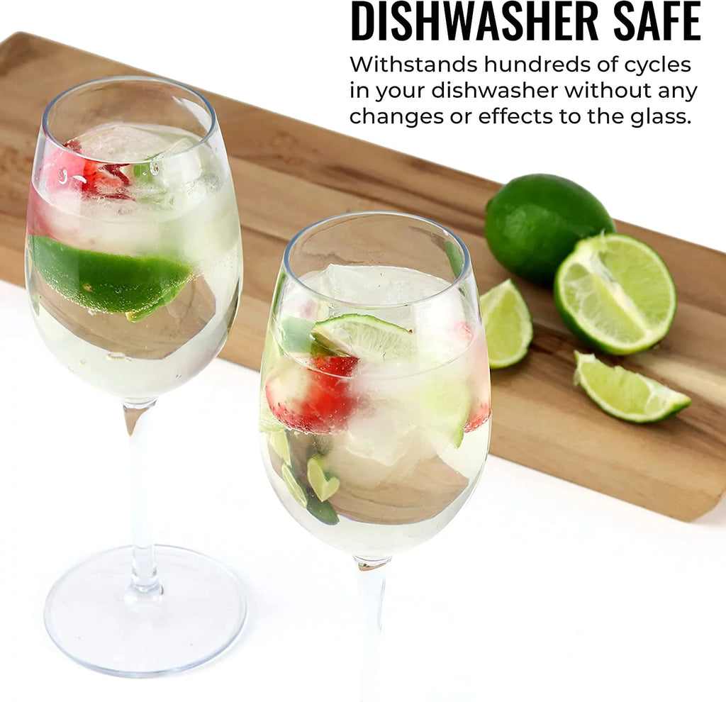 Unbreakable White Wine Glasses, 4 Pack V640