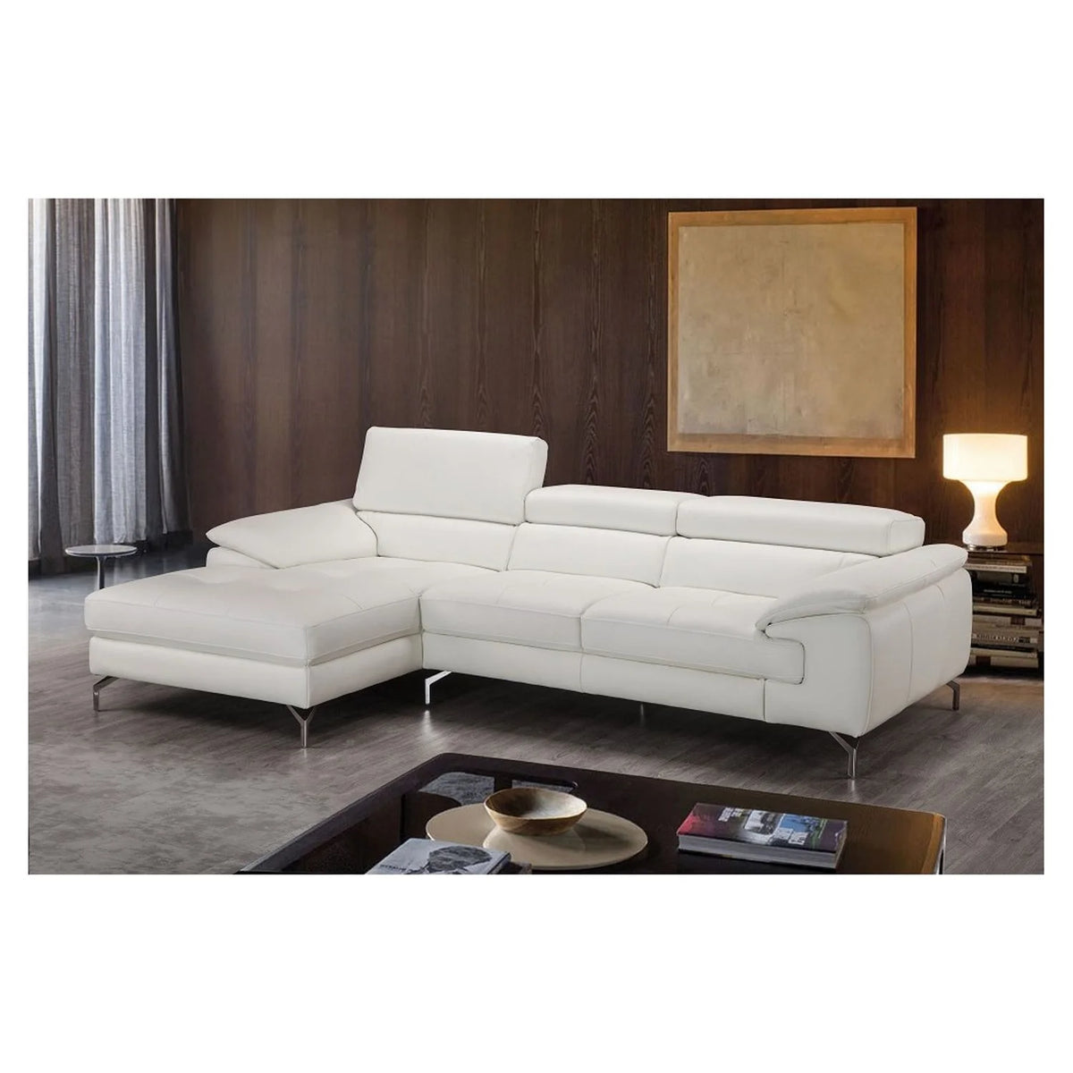Premium Leather Left Facing Chaise Sectional X2278