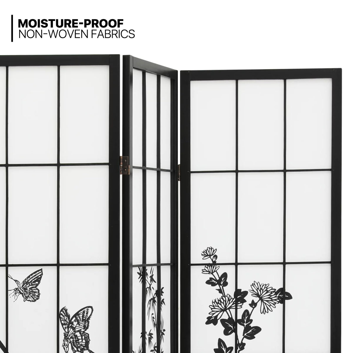 4 Panel Wood Folding Room Divider C9128