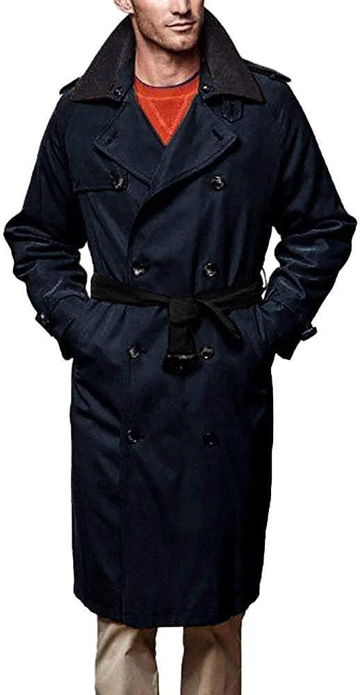 Dark Navy Trench Coat A8280